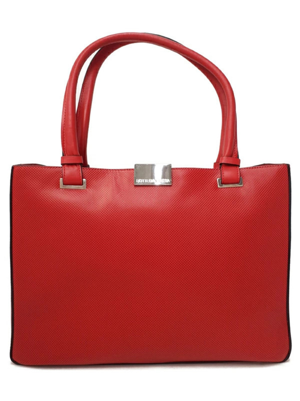 Bottega Veneta dual top handles metallic closure Red
